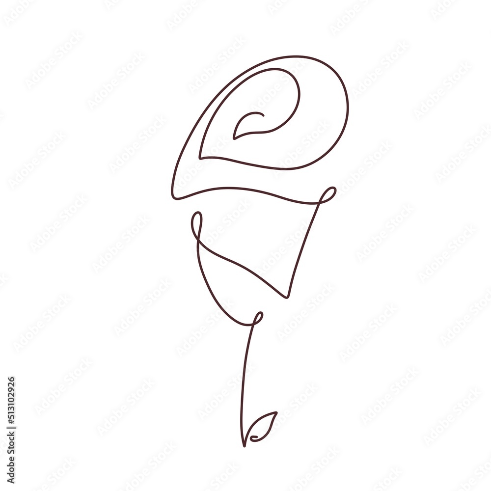 Flower One Continuous Line Flower One Continuous Line