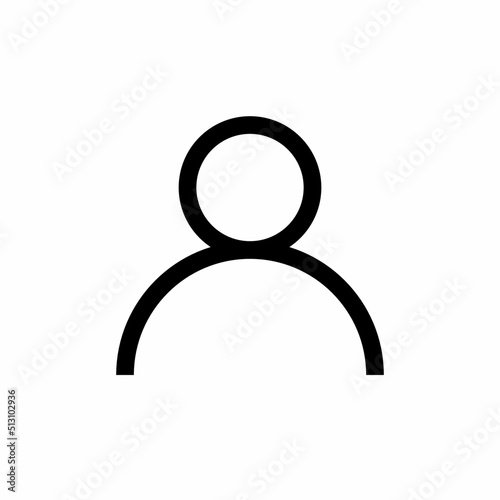 Vector user profile icon on the white background
