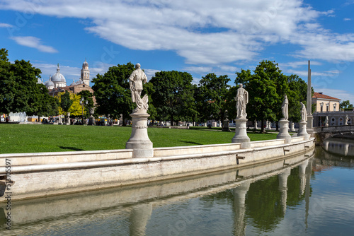 The Prato della Valle square in Padua on a summer day