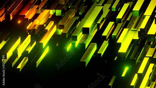 Abstract background 3D, cub...