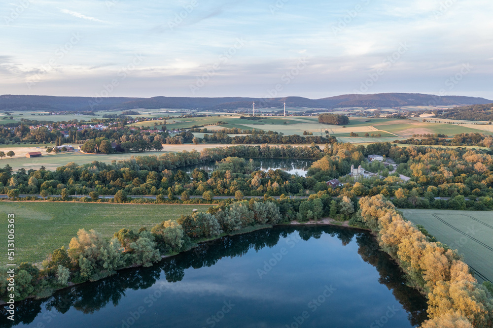 Landscape and panorama  view of drone