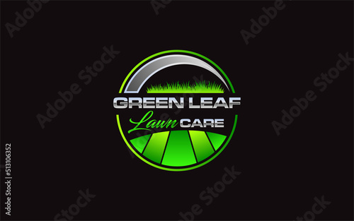 Illustration graphic vector of green lawn landscape maintenance logo design template