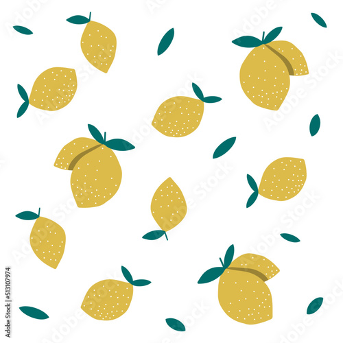 Citron illustration vectoriel jaune printemps été fruit vitamine 