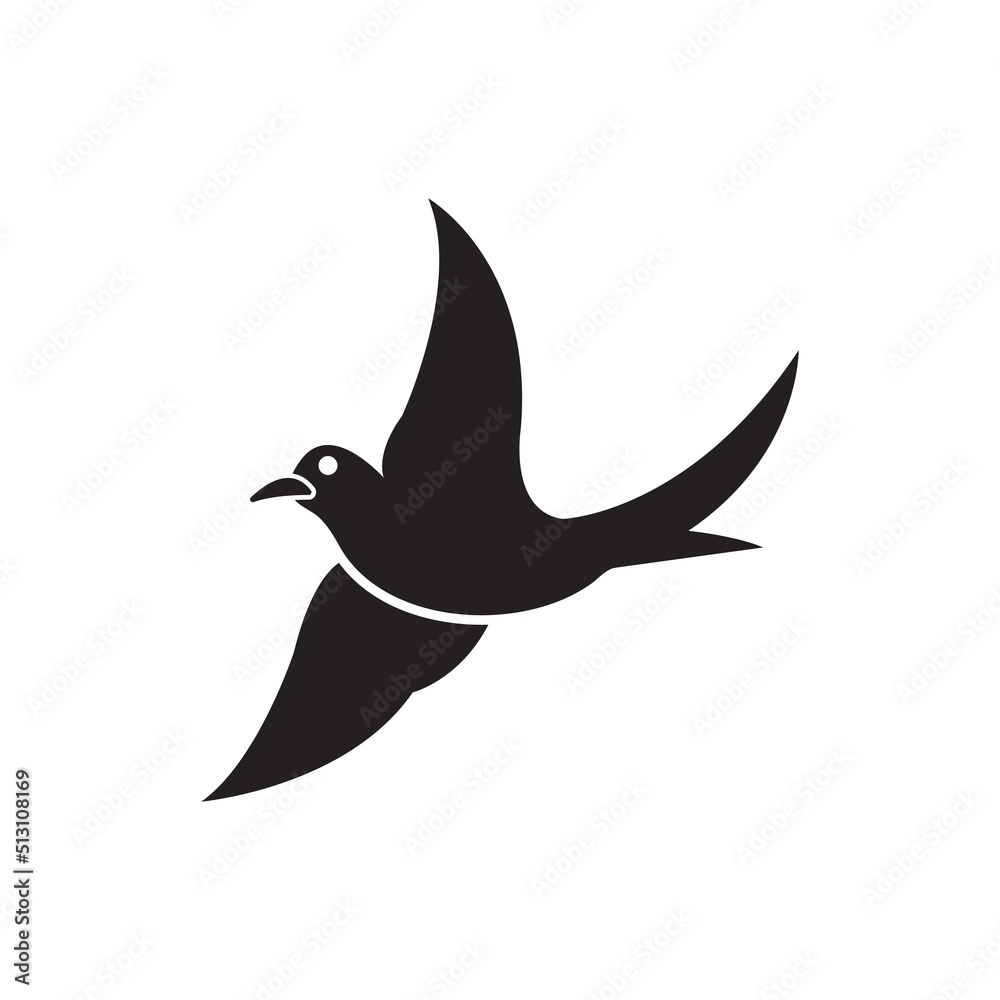 Flying bird icon ( vector illustration ) Flying bird icon ( vector illustration )