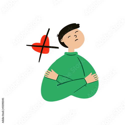 The child does not recognize parental love. The problem of accepting feelings in a child illustration.