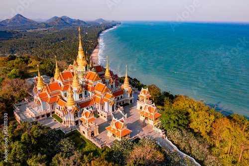 Phra Mahathat Chedi Phakdee Prakat temple in Prachuap Khiri Khan, Thailand