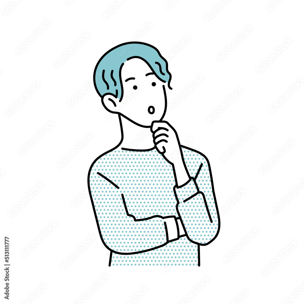ラフな服装の男性のイラスト ラフな服装の男性のイラスト