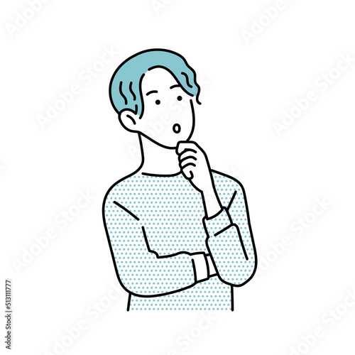 ラフな服装の男性のイラスト