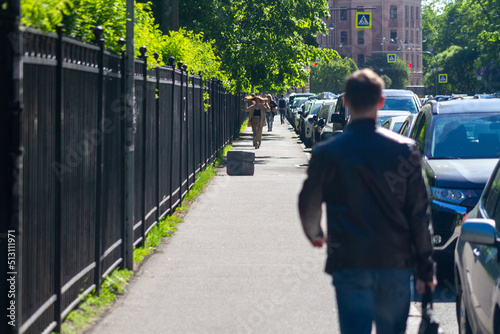 random persons walking on the street