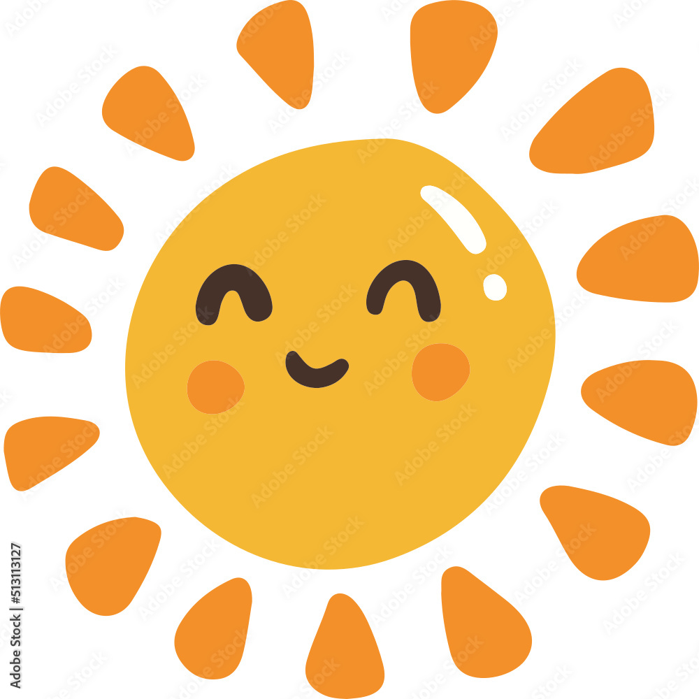 Fototapeta premium flower draw cartoon cute icon 