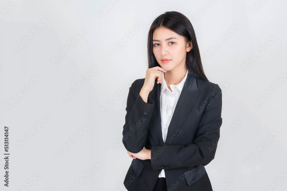 portrait of a business woman , beautiful Asian girl whit suit looking camera isolated on white background , business people concept portrait of a business woman , beautiful Asian girl whit suit looking camera isolated on white background , business people concept