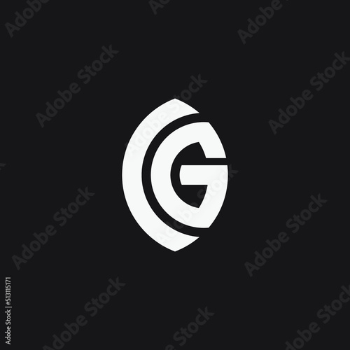 Initial letter CG monogram logo template.