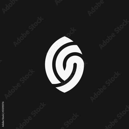 Initial letter CS monogram logo template.