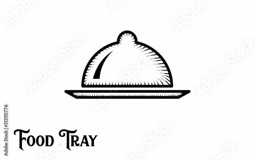 Vintage hand drawn food tray