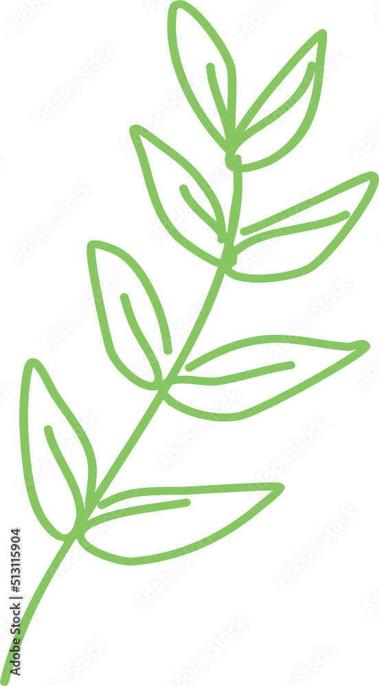 leaf line hand drawn leaf line hand drawn