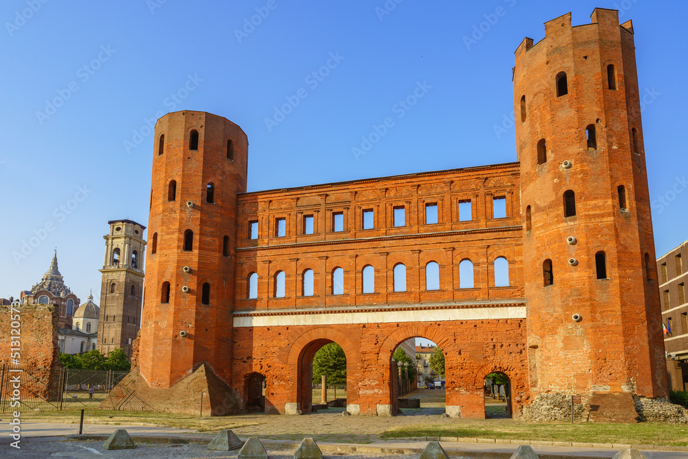 The Palatine Gate is a Roman Age landmark located in Turin, Italy