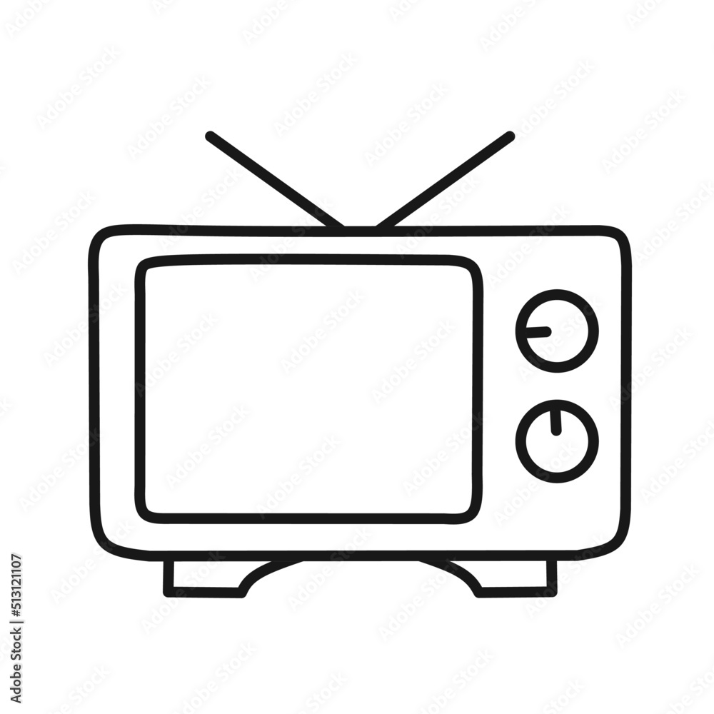 television icon vector with trendy design television icon vector with trendy design