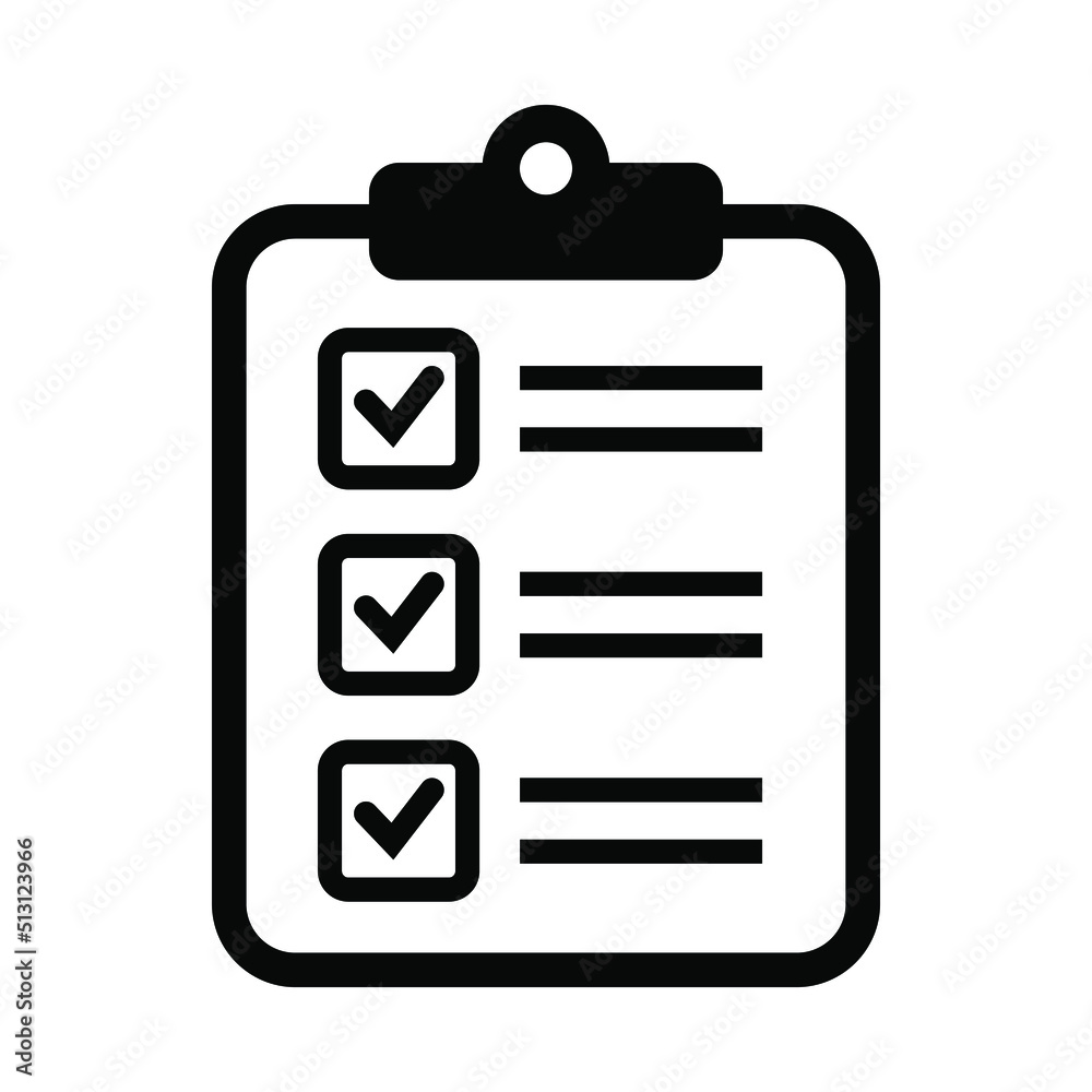 Clipboard icon. Checklist sign symbol for web site and app design. Clipboard icon. Checklist sign symbol for web site and app design.