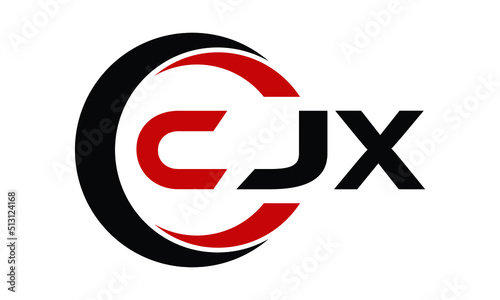 CJX swoosh three letter logo design vector template | monogram logo | abstract logo | wordmark logo | letter mark logo | business logo | brand logo | flat logo | minimalist logo | text | word | symbol