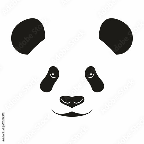Vector illustration of cute realistic kind panda