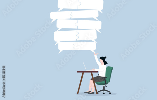 Professional customer service or administrative support, ability to solve immediate problem for customer, good communication skill concept. Female administrator communicating well with customer. 