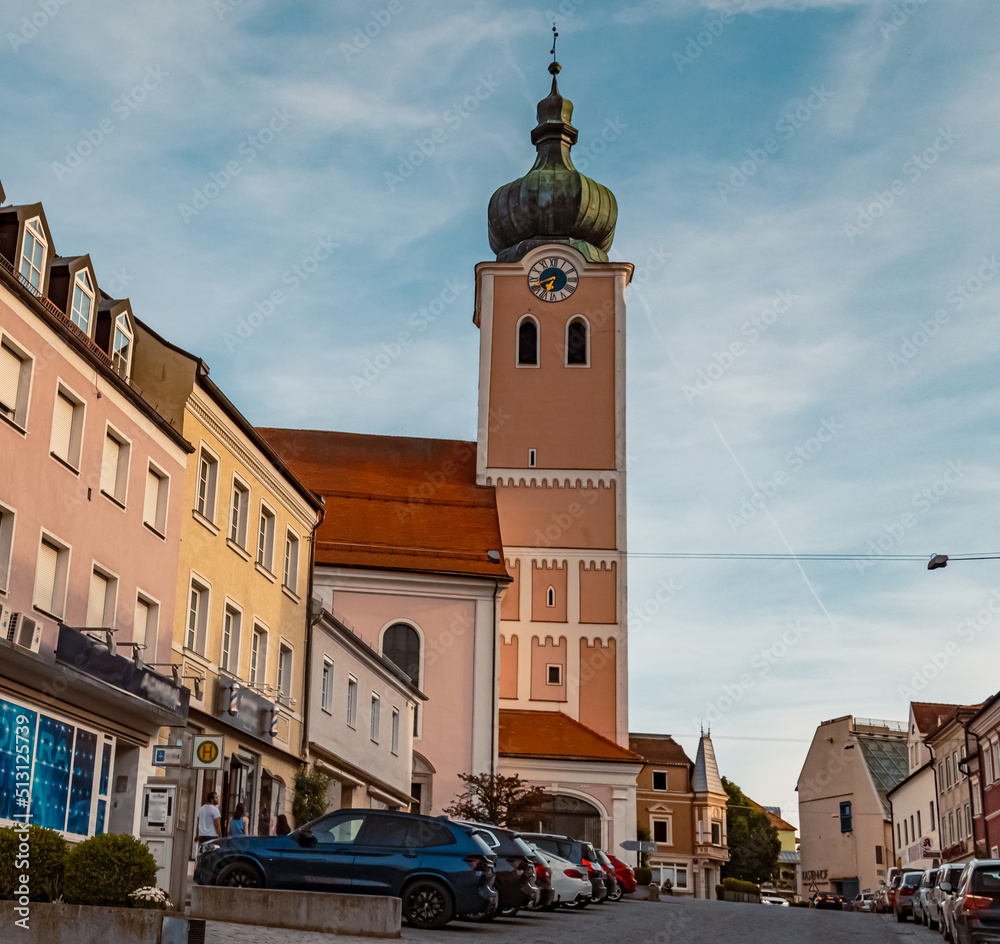 Obraz premium Beautiful church at Landau, Isar, Bavaria, Germany