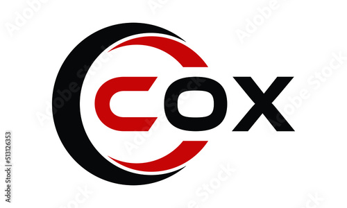 COX swoosh three letter logo design vector template | monogram logo | abstract logo | wordmark logo | letter mark logo | business logo | brand logo | flat logo | minimalist logo | text | word | symbol