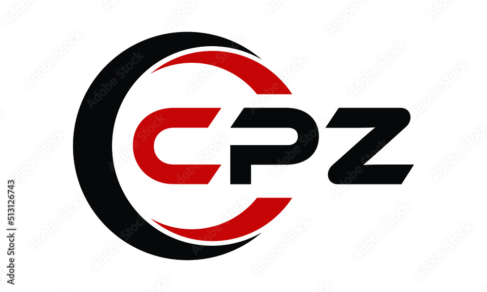 CPZ swoosh three letter logo design vector template | monogram logo ...
