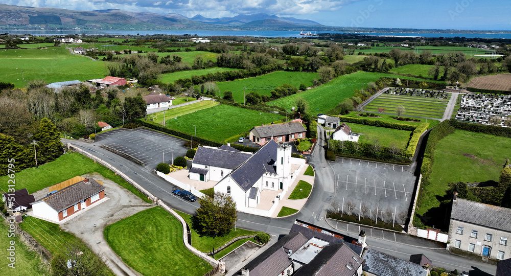 Aerial photo of Church of St James Grange Carlingford Co Louth Ireland