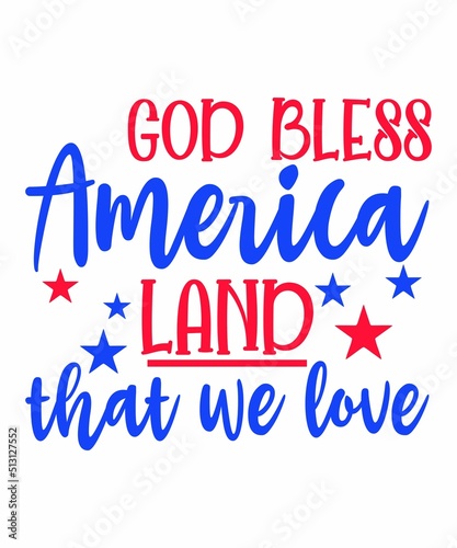 GOLD BLESS AMERICA LAND THAT WE LOVE is a vector design for printing on various surfaces like t shirt, mug etc.