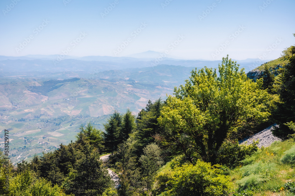 Sicilian Spring Countryside Hill Landscape
