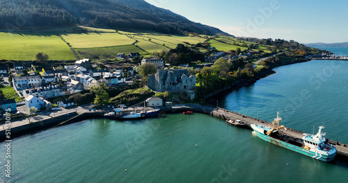 Aerial photo of King John's Castle on Carlingford Lough Co Louth Ireland
