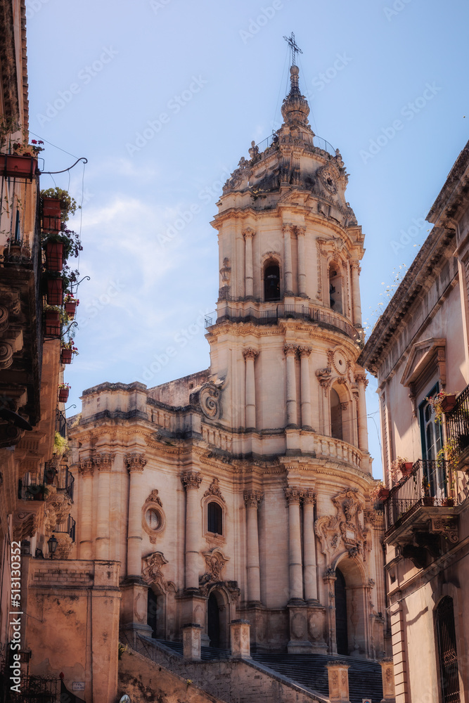 City of Noto in the baroque old town in Sicily, Italy in Europe