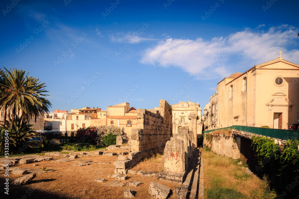 Old Town in the City of Syracuse in Sicily, Italy in Europe