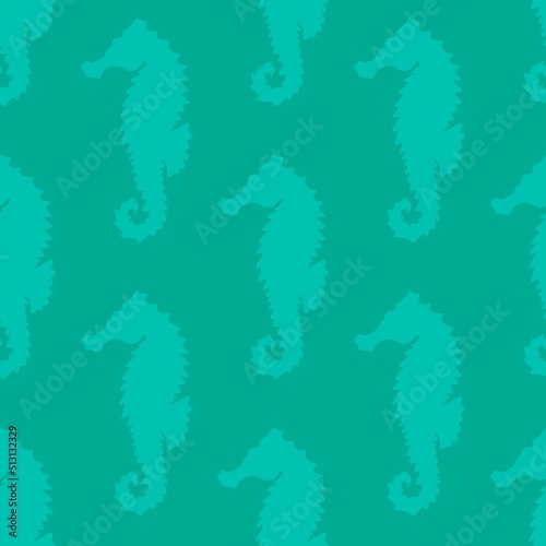 Summer seamless seahorse pattern for fabrics and kids and wrapping paper and textiles and gifts