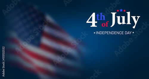 4th of July USA United States of America Independence Day holiday celebration Fourth of July blur effect flag background concept cover banner blurred effect cover mockup vector illustration