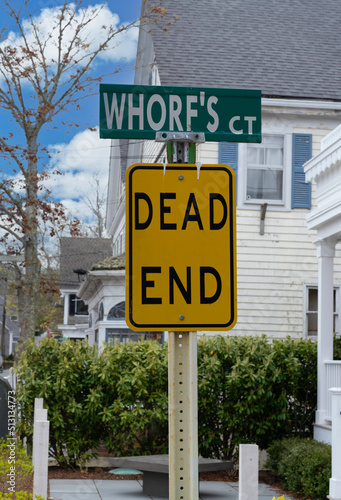 Street signs in front of white house