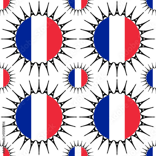 pattern of eiffel tower and france flag. abstract background. vector illustration