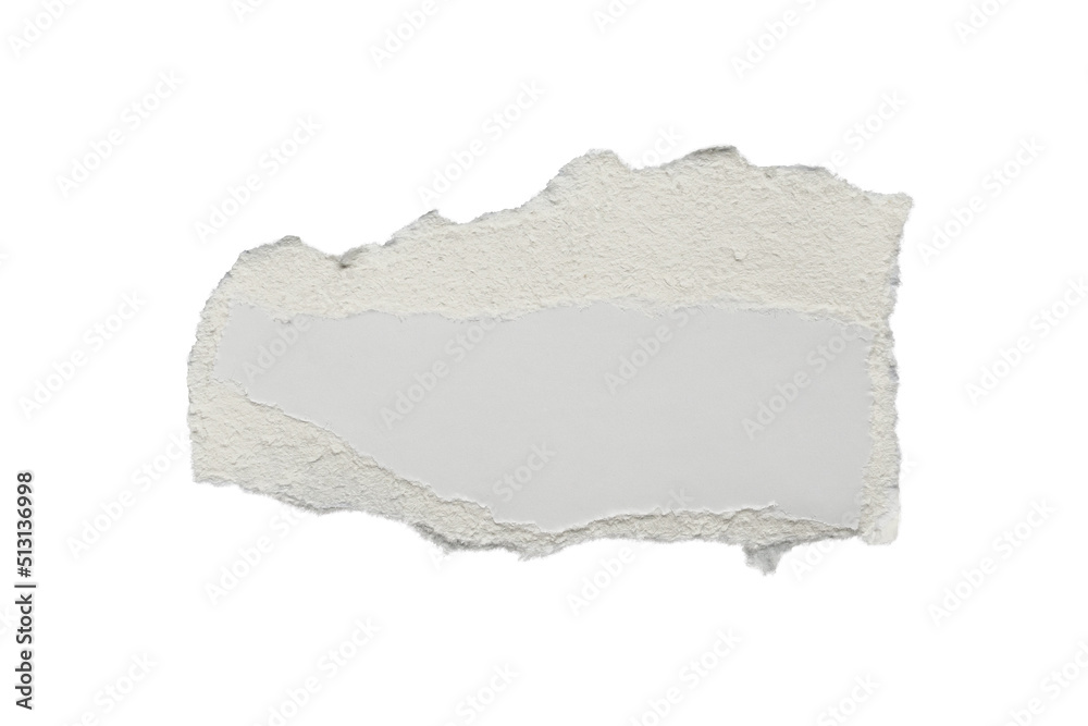 White ripped paper torn edges strips isolated on white background White ripped paper torn edges strips isolated on white background