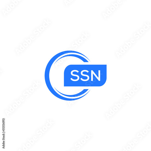 SSN letter design for logo and icon.SSN typography for technology, business and real estate brand.SSN monogram logo.vector illustration.	 photo