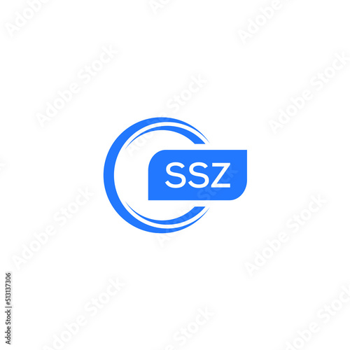 SSZ letter design for logo and icon.SSZ typography for technology, business and real estate brand.SSZ monogram logo.vector illustration.	 photo