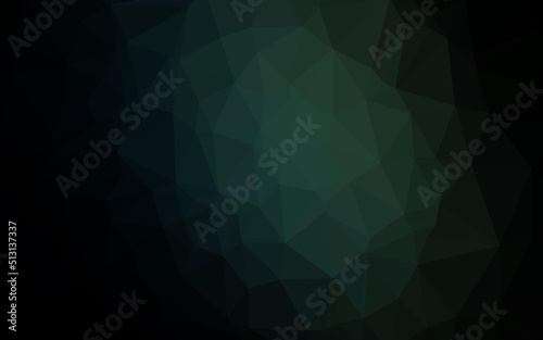 Dark Green vector abstract mosaic backdrop.