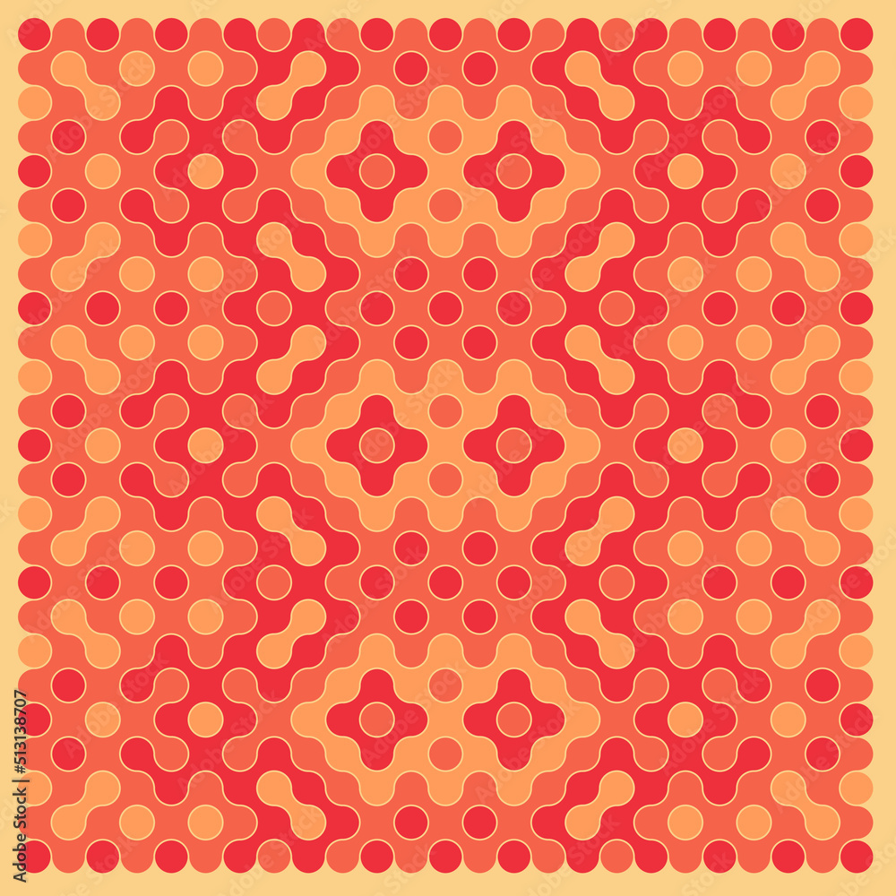Multicolor truchet tiling connections illustration Multicolor truchet tiling connections illustration