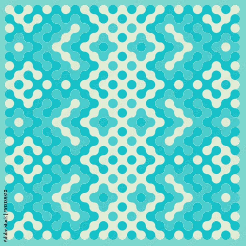 Multicolor truchet tiling connections illustration Multicolor truchet tiling connections illustration