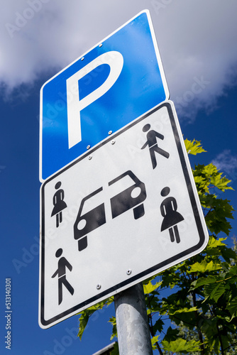 German road sign: parking for carsharing vehicles photo