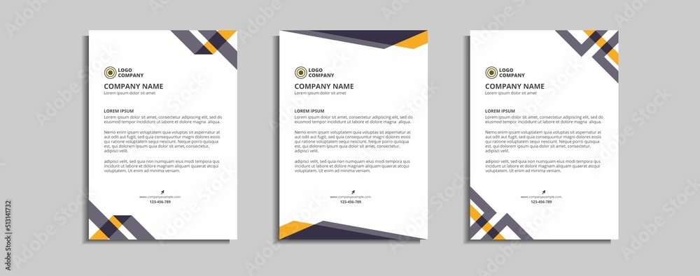 modern corporate letterhead template design