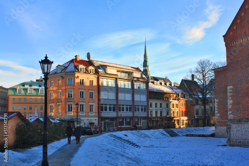 Vintage architecture of the Old Town of Riga, Latvia 