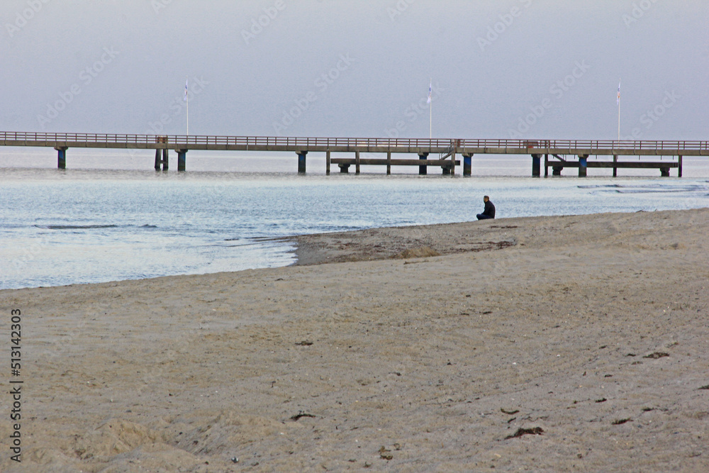 Fototapeta premium Ostseestrand am Abend