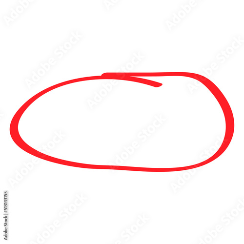 Hand draw circle scribble mark, doodle sketch blank frame, vector illustration element