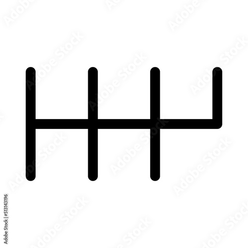 Handle car manual shift lever icon, vehicle gear technology vector illustration equipment